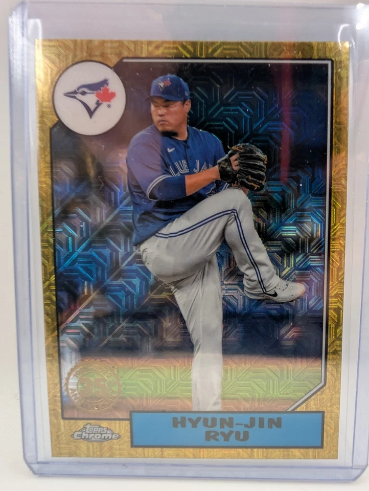 2022 Topps Series 2 Chrome Hyun-Jim Ryu Blue Jays Silver Pack Mojo T87C2-19 - Image 1 of 2