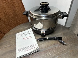 Kitchen Craft by WEST BEND Familie 4qt Slo-Cooker Slow Stainless Vintage - Picture 1 of 11
