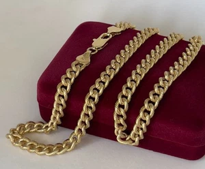 Deluxe Herren Halskette Panzerkette 6mm 585er Rolled Gold 14K vergoldet 50cm - Bild 1 von 9