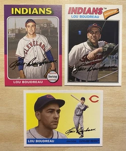 (Lote de 3) Tarjetas de béisbol Lou Boudreau HOG Topps Heritage Archives - Imagen 1 de 2