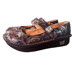 Alegria Paloma Mary Jane Metallic Floral 38 7,5 Comfortschuh Schmuckschnalle - Bild 1 von 8
