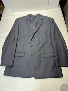 Lauren Ralph Lauren Wool Suit 46 R Stripe Navy Plaid 2 Piece USA - Picture 1 of 13
