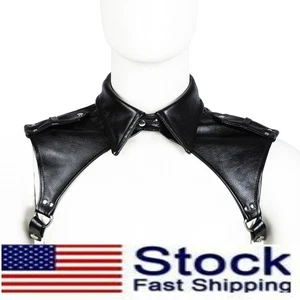 Sexy Men's Gay Open Chest Harness Collar Shoulder Strap Body Belt Party Clubwear - Picture 1 of 10