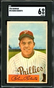1954 Bowman #95 Robin Roberts Phillies HOF SGC 6 EX-NM - Picture 1 of 3