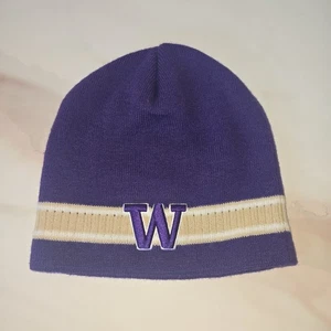Washington Huskies OSFA Football Beanie Hat Cap Purple Captivating Headwear - Picture 1 of 3