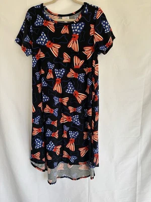Vestido Camiseta Lularoe Mujer Talla M Allover Bandera Americana Arcos Lagenlook Informal Foto 1 de 4