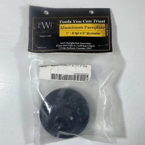 Easy Wood Tools Aluminum Lathe Faceplate 1"-8 tpi x 3" Diam Spanner Hole F430  - Picture 1 of 9