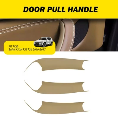 Ajuste para BMW X3 X4 F25 F26 2010-2017 3 piezas Manija del panel interior de la puerta Tirador Borde Beige Foto 1 de 4