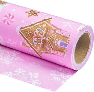 Wende-Geschenkpapier Lebkuchen Weihnachten - Mini-Rolle - 17 Zoll x 33 Fuß  - Bild 1 von 12