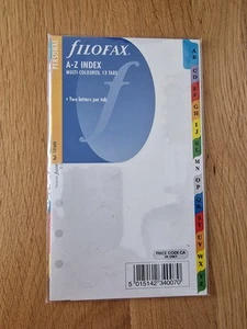 Filofax Personal Organiser A- Z INDEX Multi Coloured - Picture 1 of 2