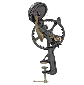 Antique 1878 Hand Crank Apple Peeler The Reading Hardware Black WORKS #6000 - Picture 1 of 8