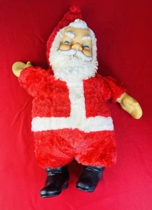Vtg 1950s Rubber Face Red Santa Claus Christmas Plush Doll MCM Holiday Decor 17” - Picture 1 of 5