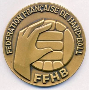 old FRENCH HANDBALL Federation Bronze MEDAL in Box FFHB FRANCE - Picture 1 of 3