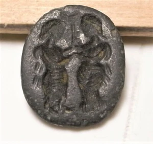 Ancient Near Eastern bronze signet seal with figures, I mil. B.C., Caspian - Picture 1 of 5