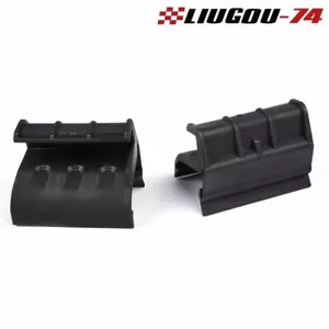 Pair Rear Window Soft Top Retainers Clips Fit For 07-18 Jeep Wrangler JK Black - Foto 1 di 12