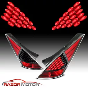 2003 - 2007 For 350Z JDM LED Brake Tail Lights All Black Rear Lamps Pair - Picture 1 of 8