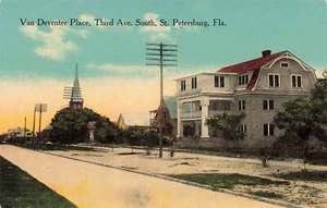 VINTAGE ST PETERSBURG FL POSTKARTE VAN DEVENTER PLACE um 1910 012124 T - Bild 1 von 2