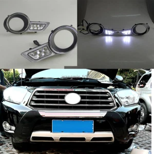 LED DRL Day Running Light Fog Lights Replace Kit For Toyota Highlander 2008-2010 - Picture 1 of 6