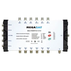 Megasat Multischalter 5/12 Multiswitch DiSEqC Verteiler Quad LNB tauglich - Bild 1 von 2