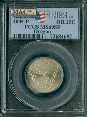 2005 P OREGON QUARTER PCGS MS69 SF 2ND FINEST REGISTRY * - Image 1 of 2