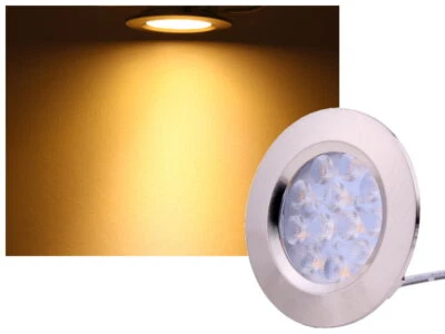 Profi LED Einbauleuchte 12V 4W 350lm flach dimmbar warmweiss Möbeleinbauleuchte - Bild 1 von 4
