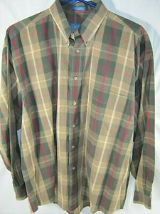 Pendleton Men’s Plaid Long Sleeve Button Down Dress Cotton Shirt Size Large - Picture 1 of 9