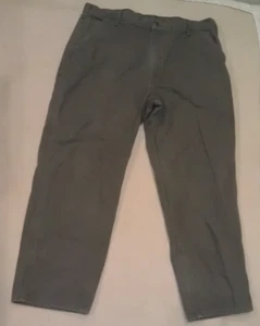 Carhartt Hose Herren 42 x 30 (41 x 31) B111 MOS grün Canvas Flanell gefüttert Arbeit gebraucht, in einwandfreiem Zustand - Bild 1 von 10