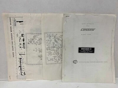 PARTS LIST BOOK FOR CONSEW MODEL 756R W/ PART CHARTS FOR VARIOUS MODELS - Image 1 of 4