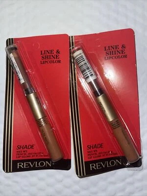 Lot of 2 New REVLON LINE & SHINE Lip Liner & Lip Gloss - Nude Matte SHINE - Image 1 of 3