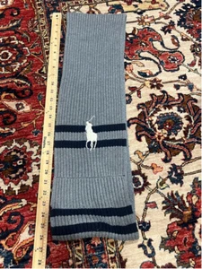 Vintage Polo Ralph Lauren Cotton Big Pony Embroidery Muffler Neckwear - Picture 1 of 4