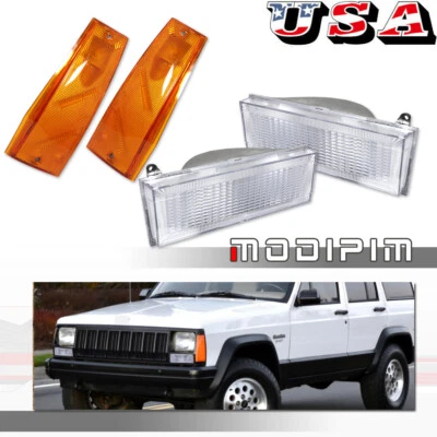 Luces de señalización de giro y señalización lateral de parachoques para Jeep Cherokee Base Comanche 1984-96 Foto 1 de 4