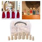 50x Blank Peg Doll Craft Project Unfinished Arts Figures Pieces Making Dolls