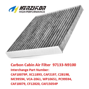 NEW Carbon Cabin Air Filter 97133-N9100 for 2022-2024 Hyundai Tucson 1.6L 2.5L - Picture 1 of 3