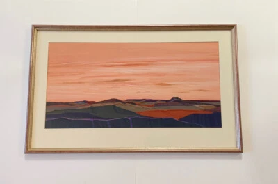 Painting Mountain Landscape Arizona Or New Mexico Vtg Original By Shirley Flynn - Image 1 of 4