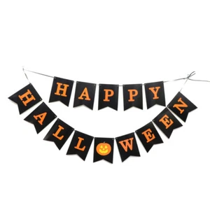Decorazione Per Lanterna Di Zucca Bandiera Halloween Stamina Carta - Foto 1 di 12