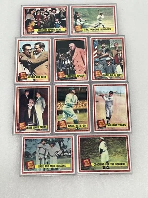 Juego de 10 tarjetas de porcelana Hamilton Collection 1962 Topps Babe Ruth 1992 Foto 1 de 4