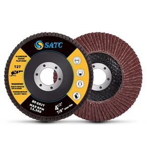 20PC 4.5x7/8" 4-1/2" Flap Disc 80 Grit T27 For Grinder Sanding Grinding Wheels - Picture 1 of 8