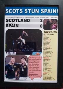 Scotland 2 Spain 0 - 2023 Euro Championship qualifier - souvenir print - Picture 1 of 5