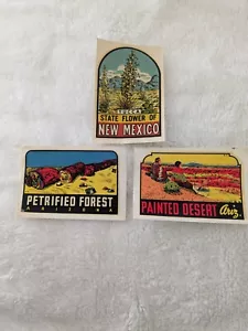 VINTAGE TRAVEL 1950s Decals 2 Baxter Lane & 1 Gold Arrow Products - Picture 1 of 5