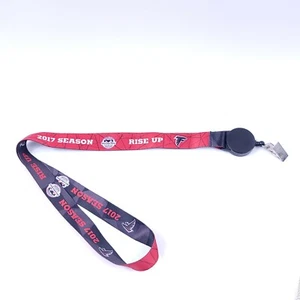 Atlanta Falcons Football NFL 2017 Season Lanyard Key Ring Keychain Red - Picture 1 of 5