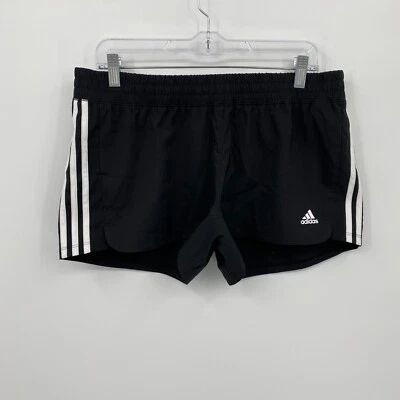 Pantalones Cortos Adidas Para Mujer Aeroready Ligeros Informales Negros Blancos Logo Talla L Foto 1 de 4
