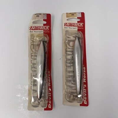 Señuelo de pesca de superficie Smithwick Devils Horse 1/2 oz-cromo/negro AF231 Foto 1 de 2