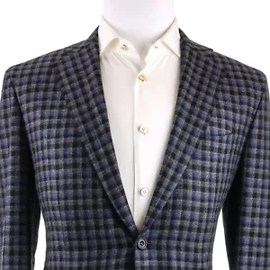 CURRENT $10,000 Kiton Graphite & Lapis Blue 100% Cashmere 2B Men's Jacket 40R - Picture 1 of 18
