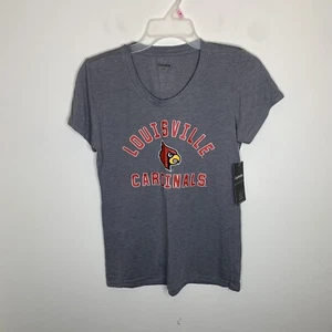 NWT Captivating Apparel Womens S Grey Louisville Cardinals Short Sleeve Shirt - Picture 1 of 7