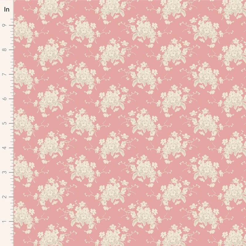 Tilda Sunday Brunch белый цветок розовый от Tone Finnanger 1/2 ярда 100591 - Изображение 1 из 1