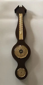 Vintage Banjo Barometer Italy 62cm Length Thermometer & Hygrometer - Brand Sati - Picture 1 of 24