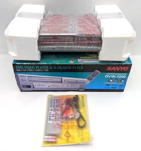 Sanyo DVW-7200 DVD VCR 4-Head Hi-Fi VHS Recorder Combo Player - CIB New Open Box - Picture 1 of 15