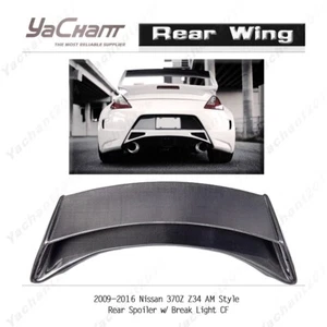 Carbon AM-Style Trunk Spoiler w/ Break Light For 09-16 Nissan 370Z Z34 Rear Wing - Bild 1 von 24