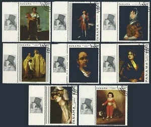 Panama 481-481G,481H,CTO.Mi 1019-1026,Bl.79. Painting by Francisco Goya,1967. - Picture 1 of 2