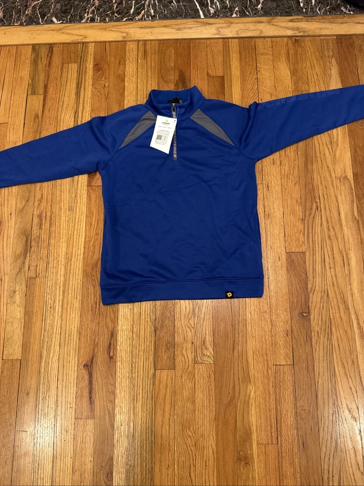 DeMarini Youth Medium Heater Fleece 1/2 Zip Royal  Pullover. New With Tags. - Image 1 of 4